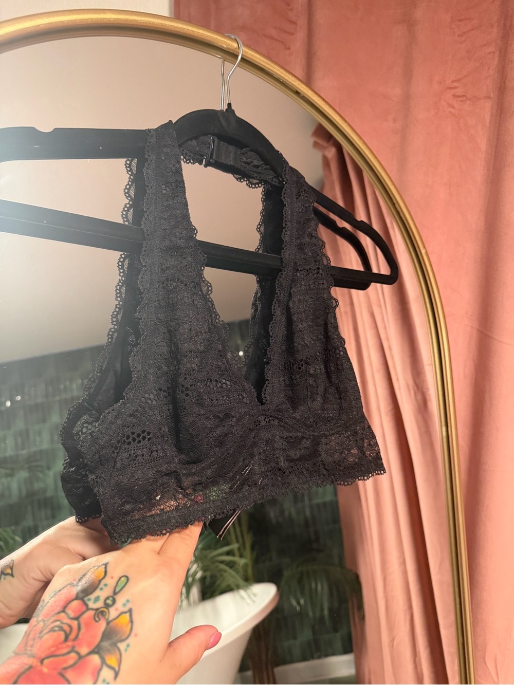 Victoria's Secret Black Lace Racerback Bralette